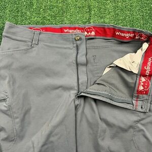 Wrangler All Terrain Gear Mens Gray Pants 41x29" Canvas Cotton Stretch Workwear
